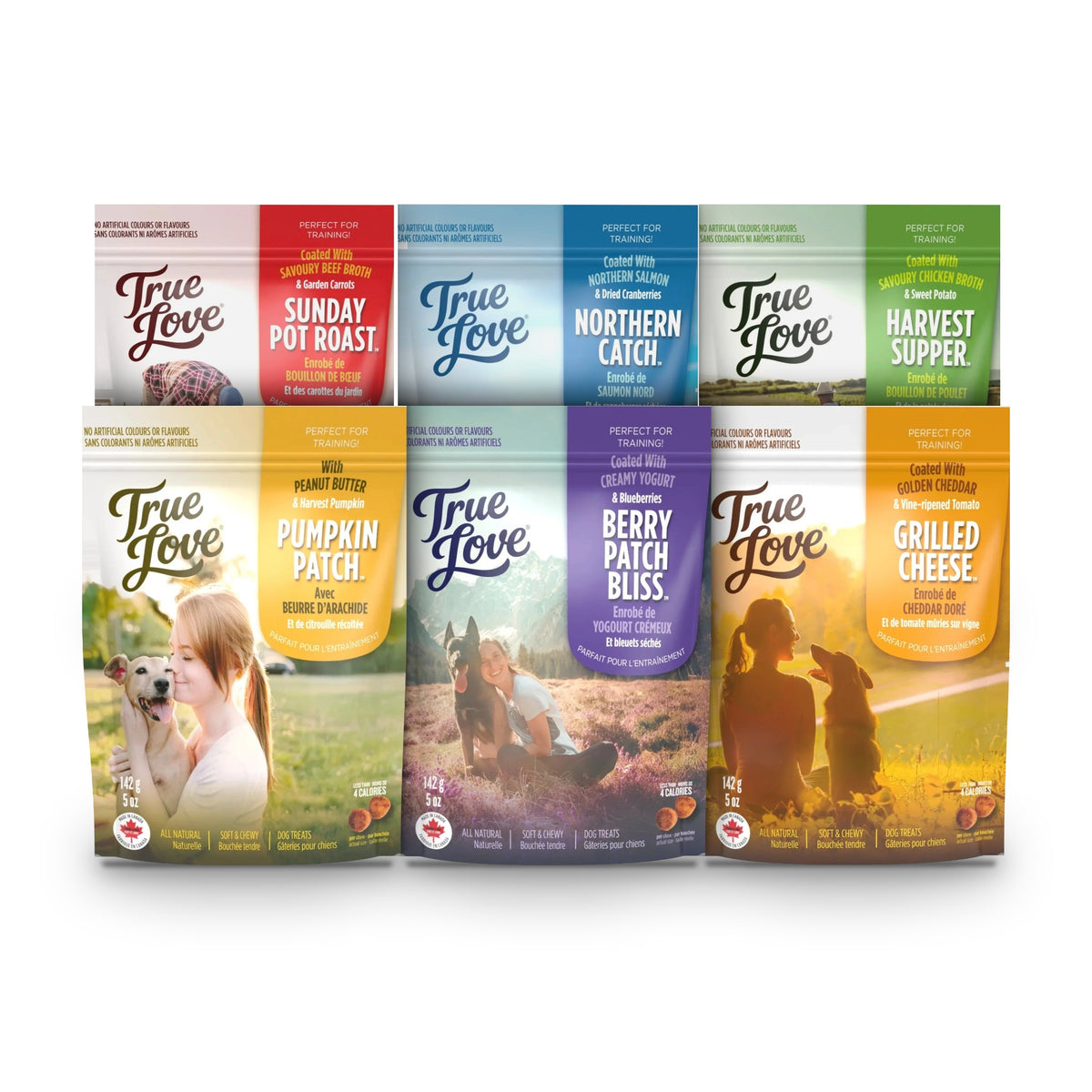 The True Love Bundle: all six True Love soft dog treat flavours